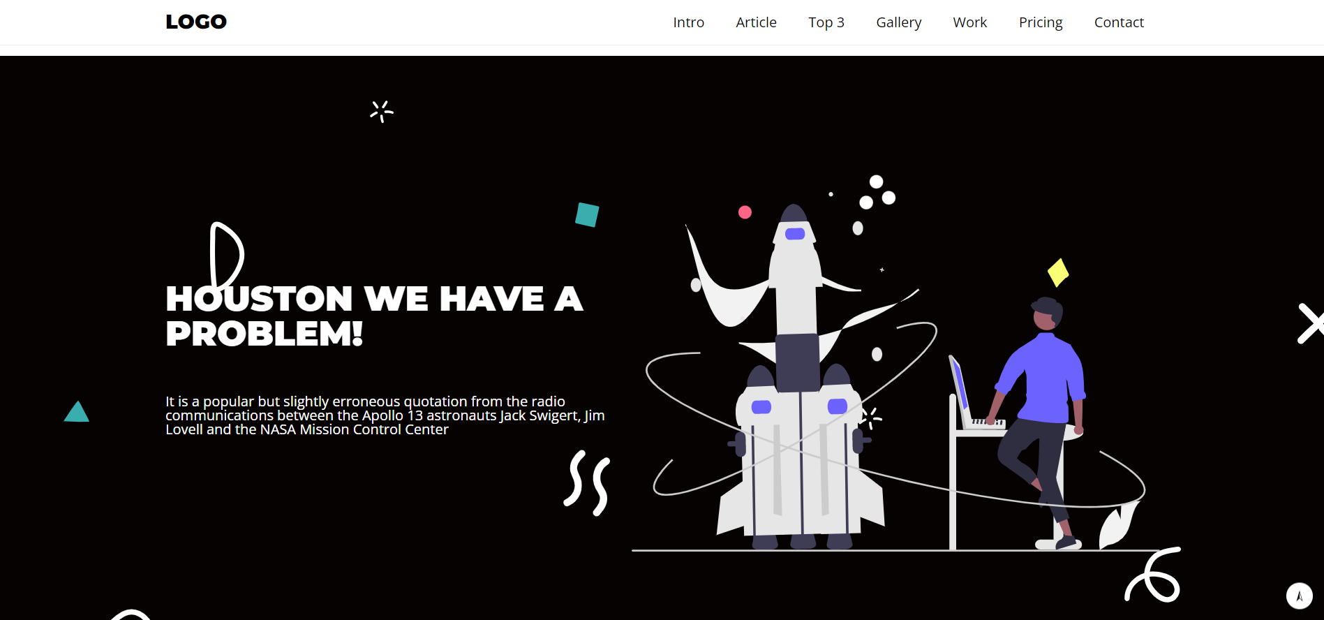 Landing page website photo